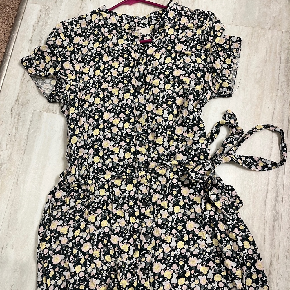 LOFt short sleeve shirt dress